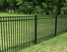 [250 Feet Of Fence] 6' Tall Black Ornamental Aluminum Flat Top Complete Fence Package