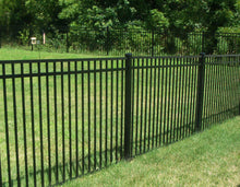 [350 Feet Of Fence] 6' Tall Black Ornamental Aluminum Flat Top Complete Fence Package