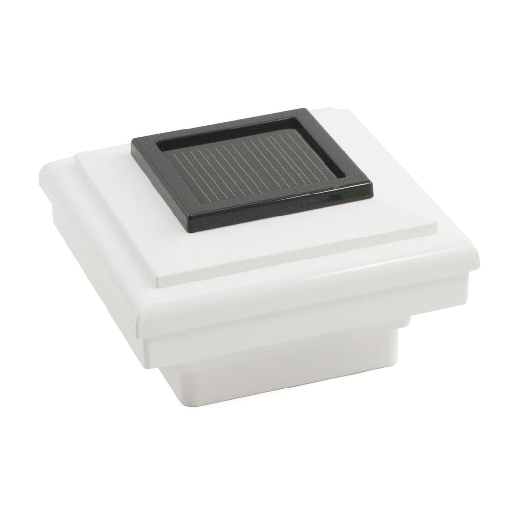 white ornamental solar light cap