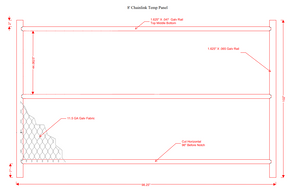 Temporary Fence Panel 8'6" Tall x 8' Wide