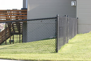 [350' Length] 5' Black Vinyl Chain Link Complete Fence Package