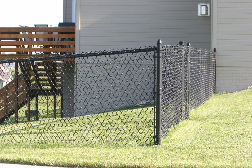 [150' Length] 6' Black Chain Link Complete Fence Package
