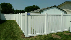 [150' Length] 6' Semi-Privacy 1" Air Space AFC-030 Vinyl Complete Fence Package