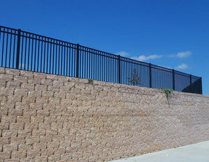 4' x 6' Aluminum Ornamental Flat Top Series A 3-Rail - Standard Picket