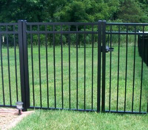 5' Aluminum Ornamental Single Swing Gate - Flat Top Series A - No Arch