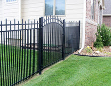 12' Aluminum Ornamental Single Swing Gate - Spear Top Series H - Over Arch