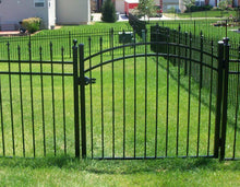 7' Aluminum Ornamental Single Swing Gate - Spear Top Series H - Over Arch