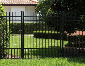 11' Aluminum Ornamental Single Swing Gate - Spear Top Series H - No Arch