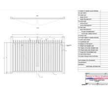 144" x 60" Spear Top Double Drive Gate
