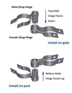 3" Steel Male Hinge