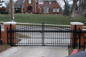 Over Arch Aluminum Cantilever Gate