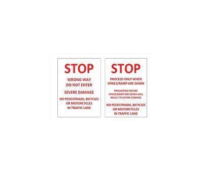 Automated Spikes Warning Sign - Reflective – America's Fence Store ...