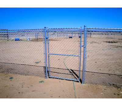 Commercial Chain Link Single Swing Gate - 6' x 12' / No Barbwire