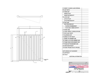 36" x 60" Flat Top Single Swing Gate