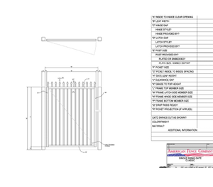 48" x 48" Spear Top Single Swing Gate